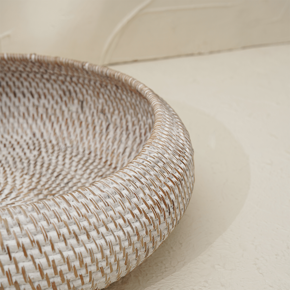 Large Fruit Bowl Woven Rattan in 4 Different Colours